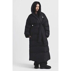 NEW Skims X The North Face Nuptse Wrap Parka Coat Large Onyx AUTHENTIC NWT